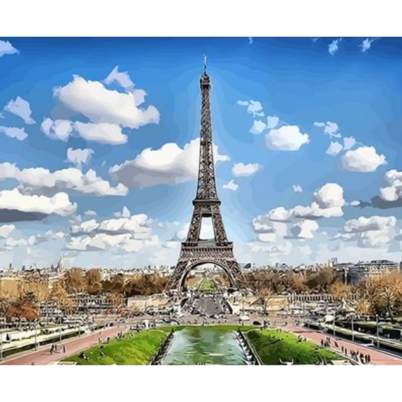 Landscape Eiffel Tower Diy Paint By Numbers Kits ZXAN1866 - NEEDLEWORK KITS