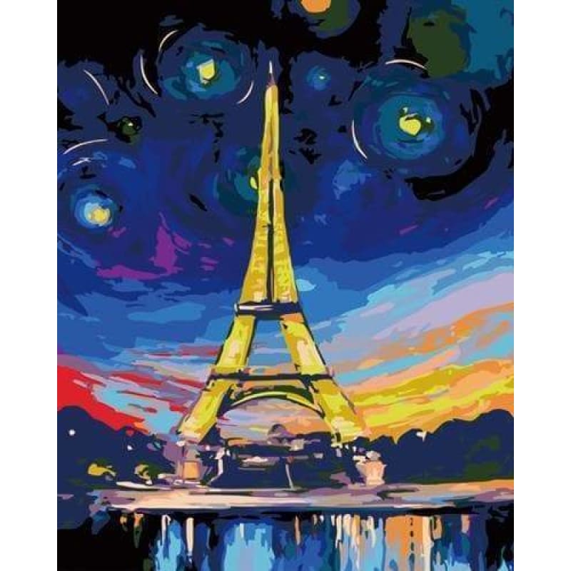 Landscape Eiffel Tower Diy Paint By Numbers Kits ZXB479 - NEEDLEWORK KITS