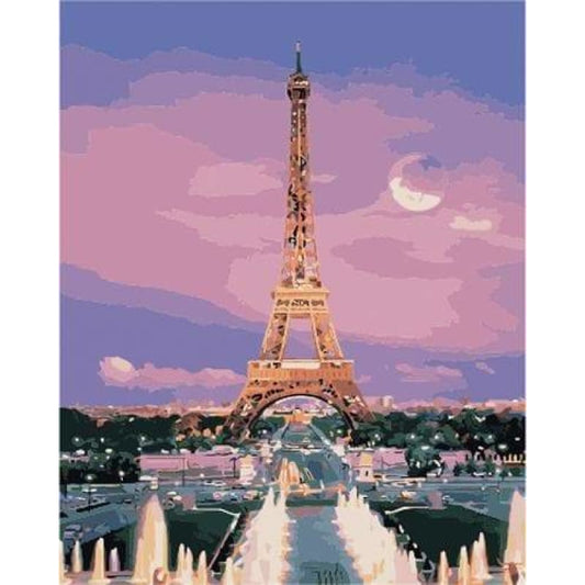 Landscape Eiffel Tower Diy Paint By Numbers Kits ZXB903 - NEEDLEWORK KITS