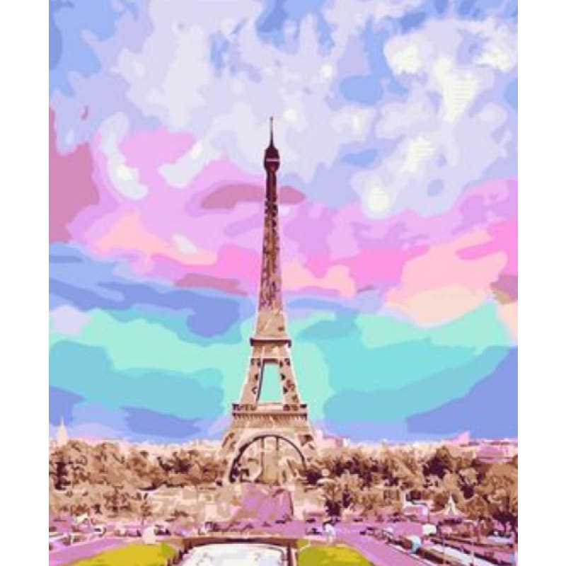 Landscape Eiffel Tower Diy Paint By Numbers Kits ZXMS9459-21 - NEEDLEWORK KITS