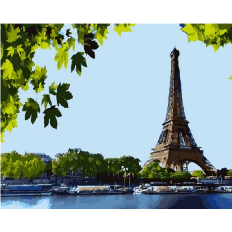 Landscape Eiffel Tower Diy Paint By Numbers Kits ZXQ1230-23 - NEEDLEWORK KITS