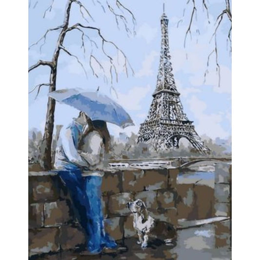 Landscape Eiffel Tower Diy Paint By Numbers Kits ZXQ1435 - NEEDLEWORK KITS