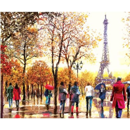 Landscape Eiffel Tower Diy Paint By Numbers Kits ZXQ2843 - NEEDLEWORK KITS