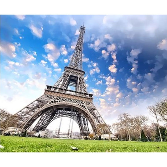 Landscape Eiffel Tower Diy Paint By Numbers Kits ZXQ3194-23 - NEEDLEWORK KITS