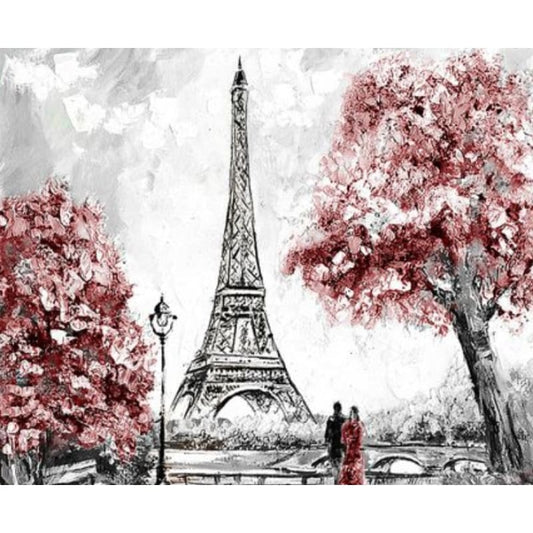 Landscape Eiffel Tower Diy Paint By Numbers Kits ZXQ3448 - NEEDLEWORK KITS