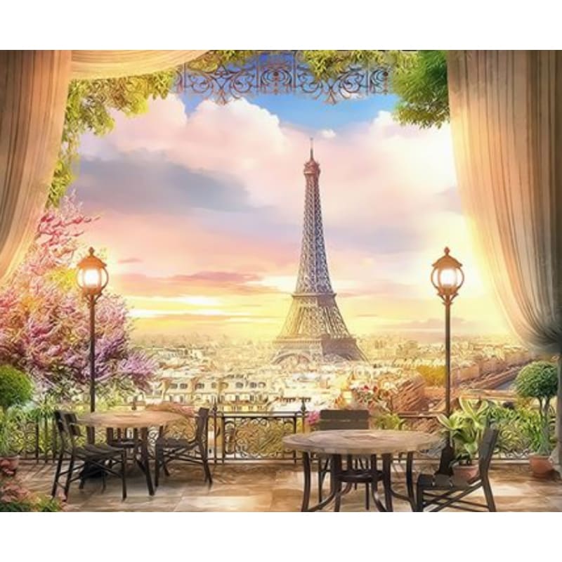 Landscape Eiffel Tower Diy Paint By Numbers Kits ZXQ3451 - NEEDLEWORK KITS