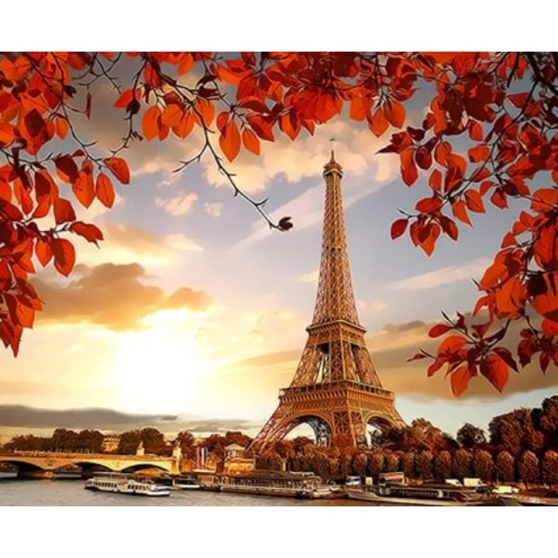 Landscape Eiffel Tower Diy Paint By Numbers Kits ZXQ3568 - NEEDLEWORK KITS