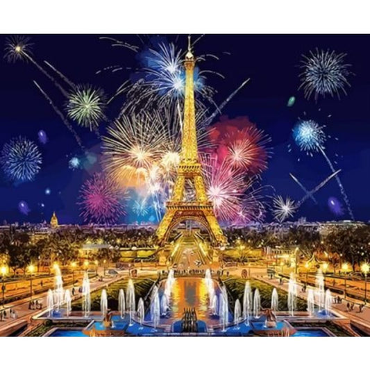 Landscape Eiffel Tower Diy Paint By Numbers Kits ZXQ3645 - NEEDLEWORK KITS