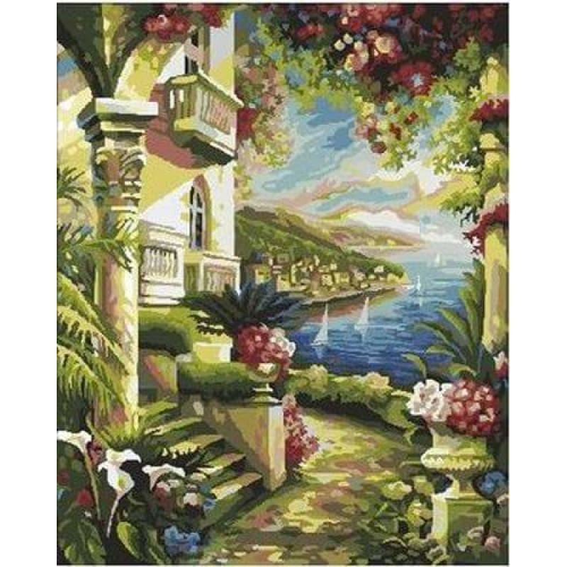 Landscape Garden Diy Paint By Numbers Kits ZXB33-23 - NEEDLEWORK KITS