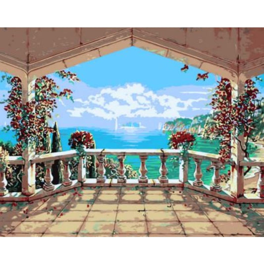 Landscape Garden Diy Paint By Numbers Kits ZXQ643-20 - NEEDLEWORK KITS