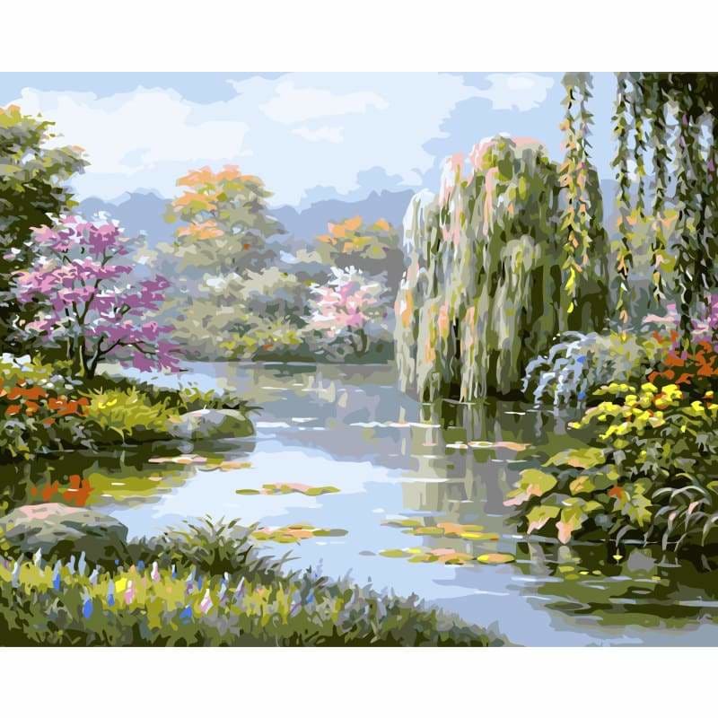 Landscape Lake Diy Paint By Numbers Kits SY-4050-019 - NEEDLEWORK KITS