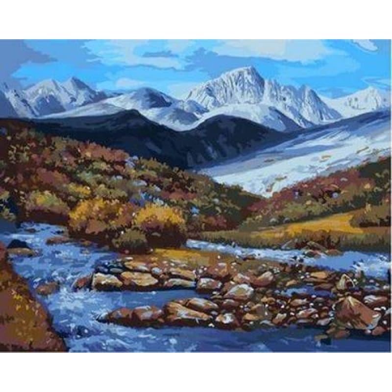 Landscape Mountain Lake Diy Paint By Numbers Kits ZXB71-30 - NEEDLEWORK KITS