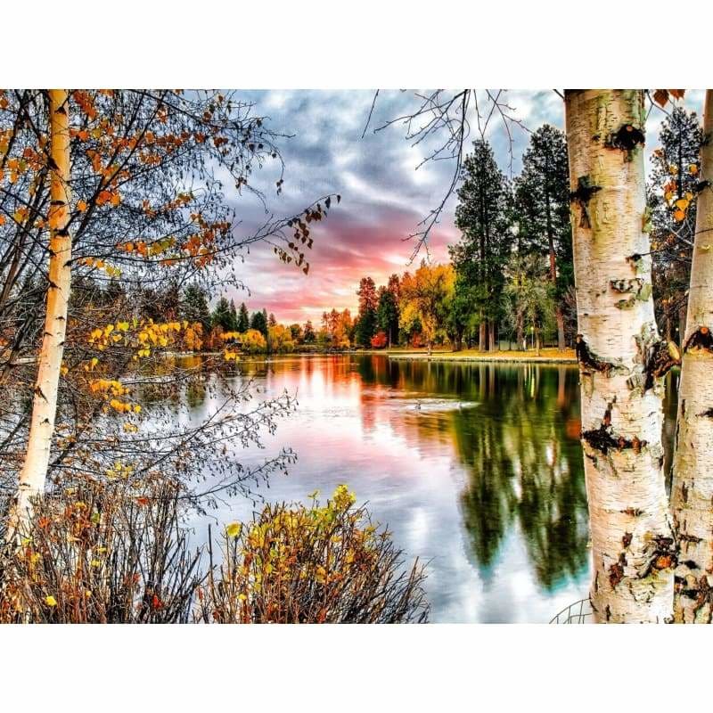 Landscape Nature Lake Diy Paint By Numbers Kits VM90867 - NEEDLEWORK KITS