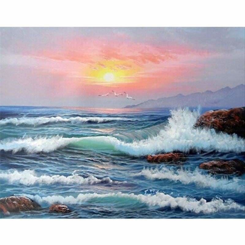 Landscape Sea Diy Paint By Numbers Kits VM91324 - NEEDLEWORK KITS