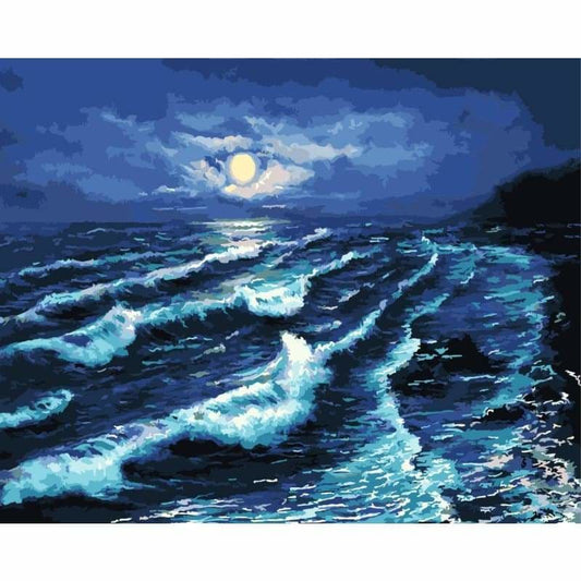 Landscape Sea Diy Paint By Numbers Kits WM-061 - NEEDLEWORK KITS