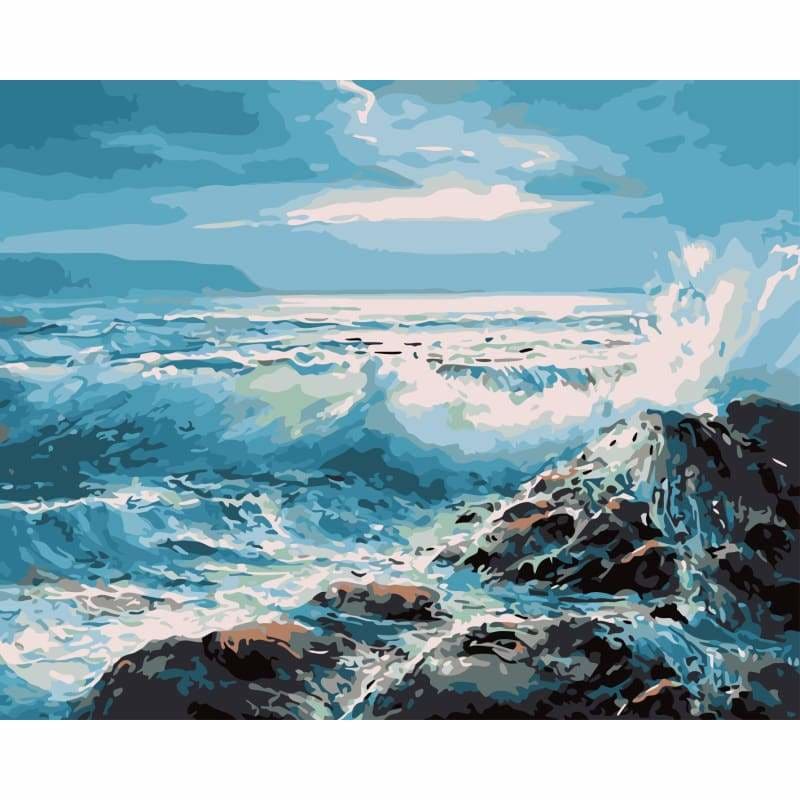 Landscape Sea Diy Paint By Numbers Kits WM-225 - NEEDLEWORK KITS