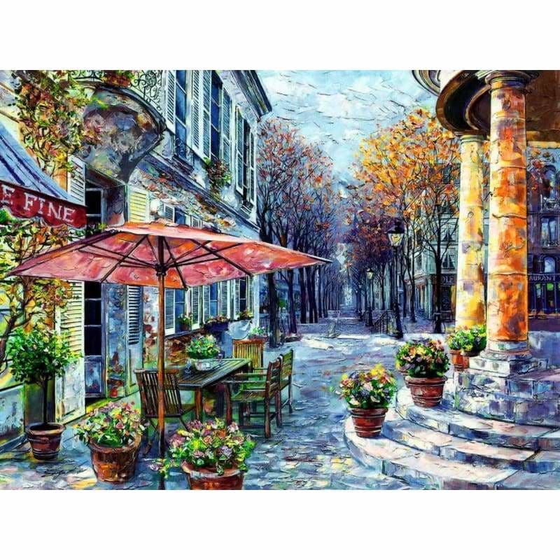 Landscape Street Diy Paint By Numbers Kits PBN92171 - NEEDLEWORK KITS