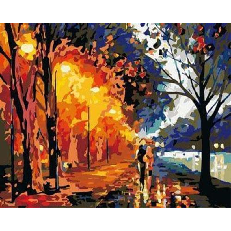 Landscape Street Diy Paint By Numbers Kits ZXB206 - NEEDLEWORK KITS