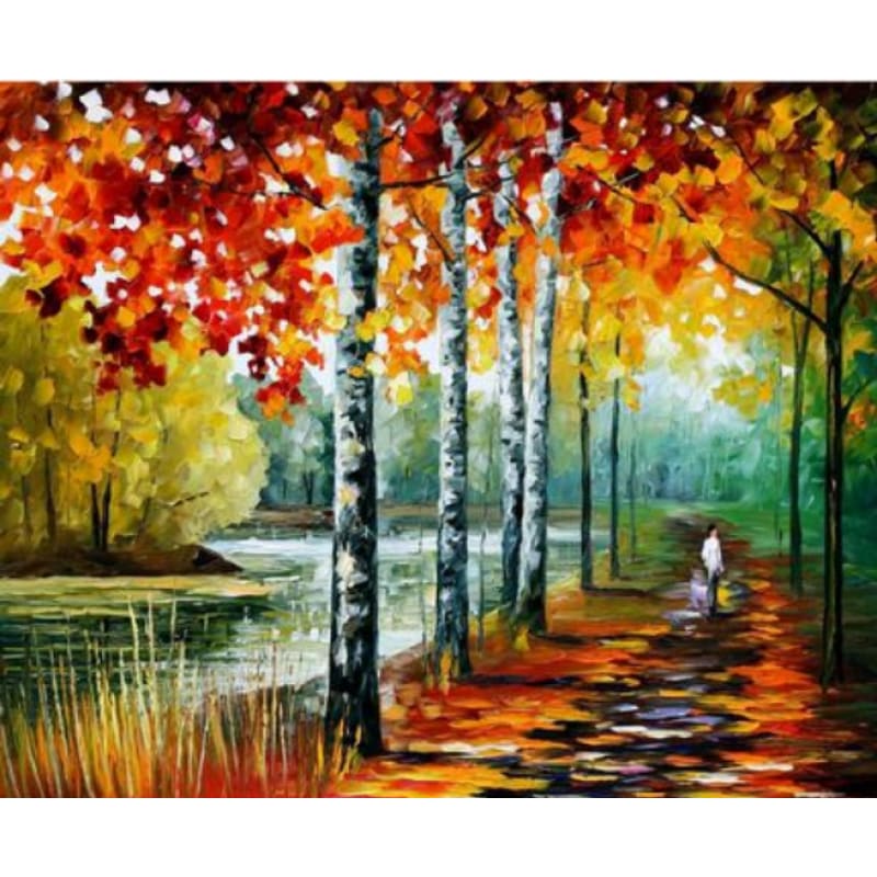 Landscape Street Diy Paint By Numbers Kits ZXQ2933 - NEEDLEWORK KITS