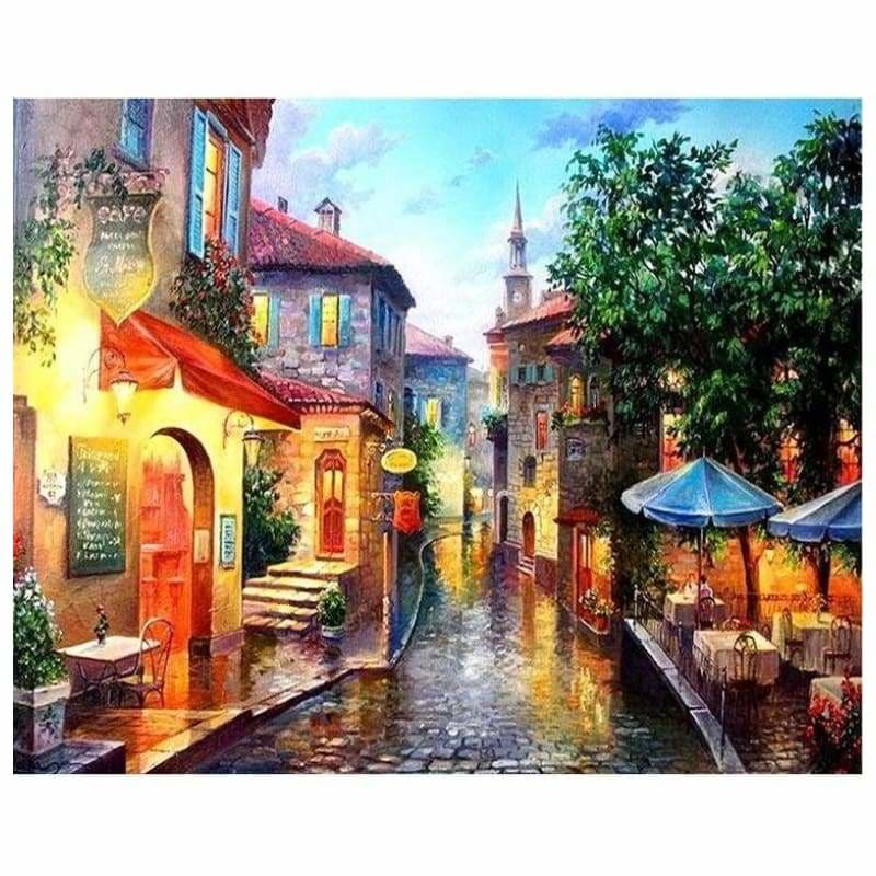 Landscape Town Diy Paint By Numbers Kits VM91360 - NEEDLEWORK KITS