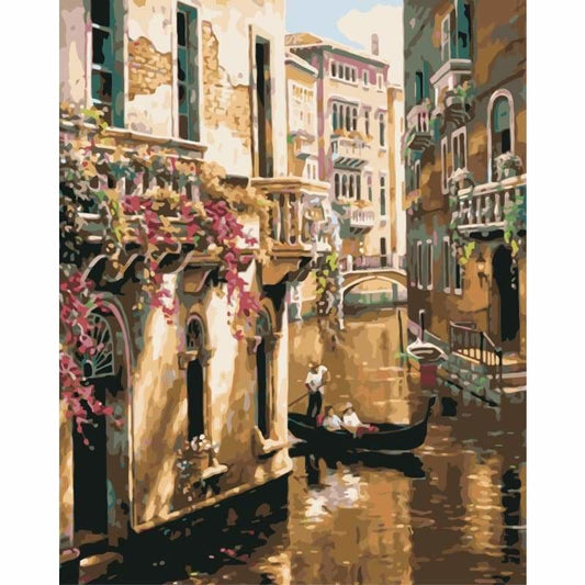 Landscape Town Diy Paint By Numbers Kits WM-609 - NEEDLEWORK KITS