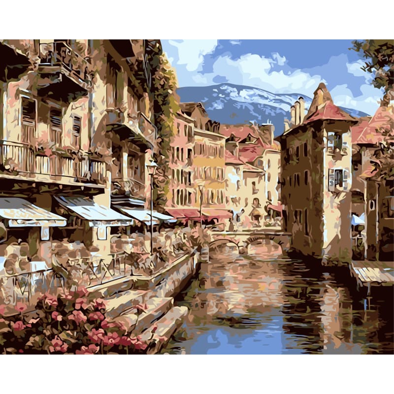 Landscape Town Diy Paint By Numbers Kits YM-4050-196 - NEEDLEWORK KITS