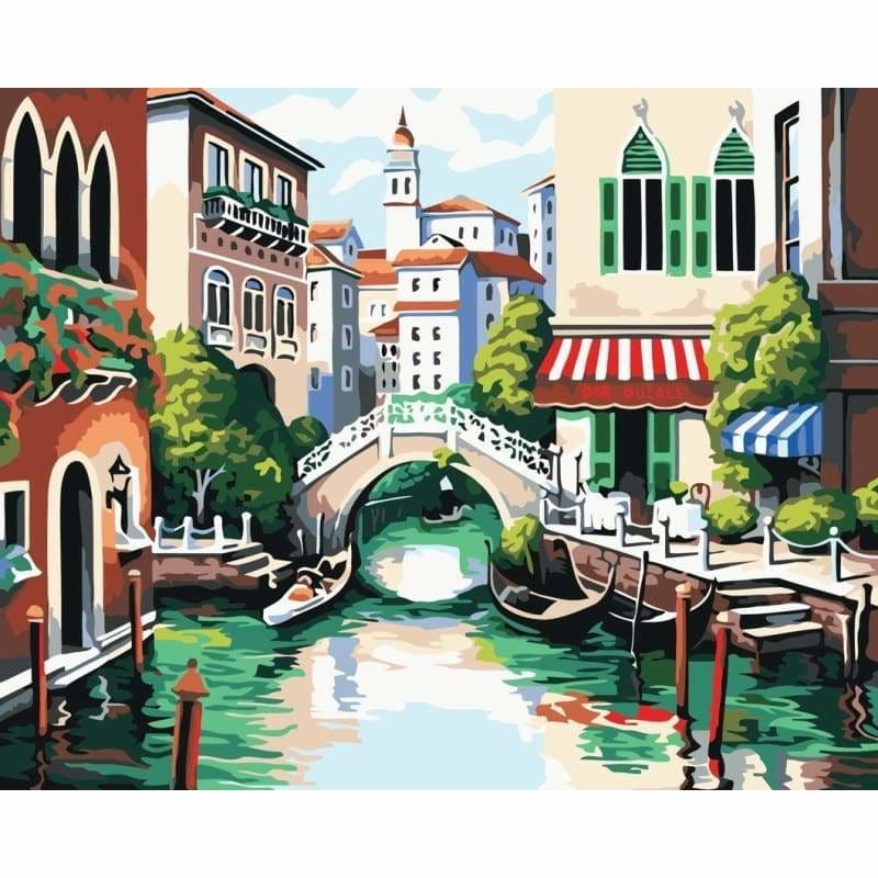 Landscape Town Diy Paint By Numbers Kits YM-4050-303 ZXB160 - NEEDLEWORK KITS