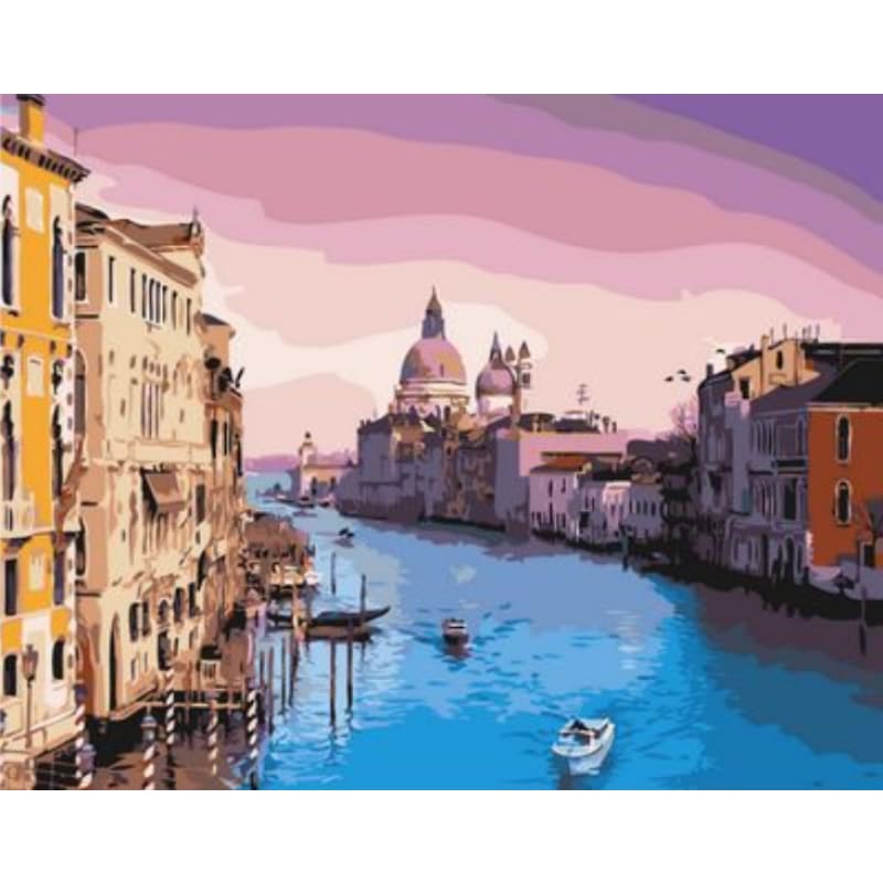 Landscape Town Diy Paint By Numbers Kits ZXQ1259 - NEEDLEWORK KITS