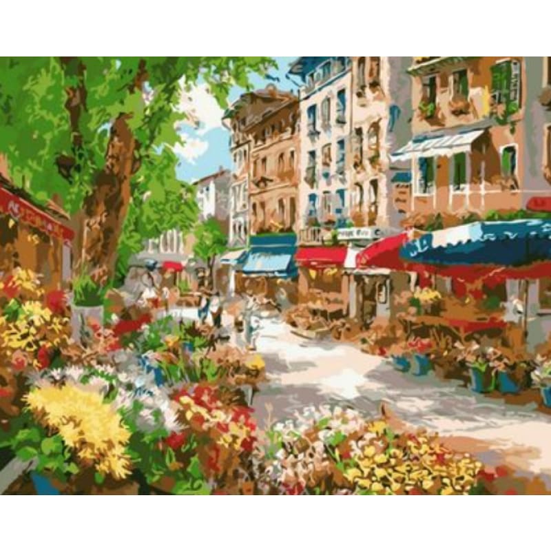 Landscape Town Diy Paint By Numbers Kits ZXQ1677 - NEEDLEWORK KITS