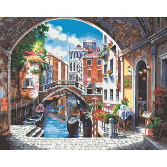 Landscape Town Diy Paint By Numbers Kits ZXQ1937-28 - NEEDLEWORK KITS