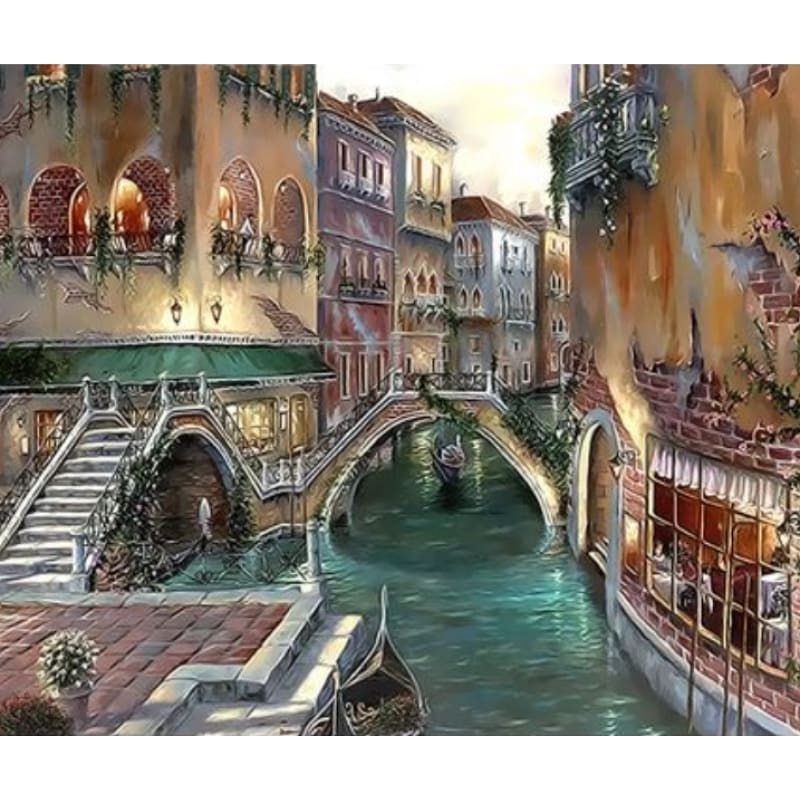 Landscape Town Diy Paint By Numbers Kits ZXQ3107 - NEEDLEWORK KITS