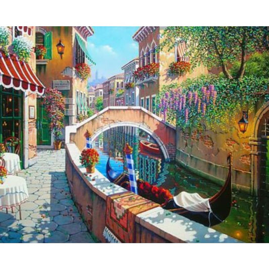 Landscape Town Diy Paint By Numbers Kits ZXQ571-27 - NEEDLEWORK KITS