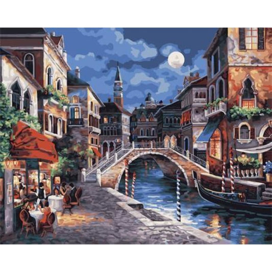 Landscape Town Diy Paint By Numbers Kits ZXZ-082 - NEEDLEWORK KITS