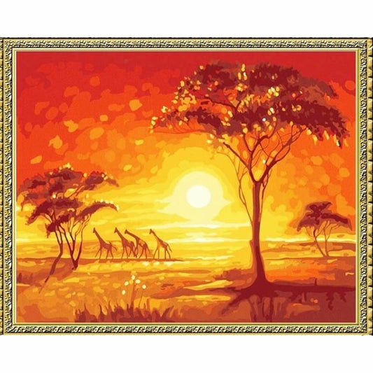 Landscape Tree Diy Paint By Numbers Kits YM-4050-094 - NEEDLEWORK KITS