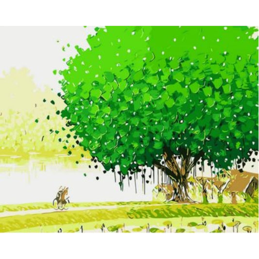 Landscape Tree Diy Paint By Numbers Kits ZXQ465 - NEEDLEWORK KITS