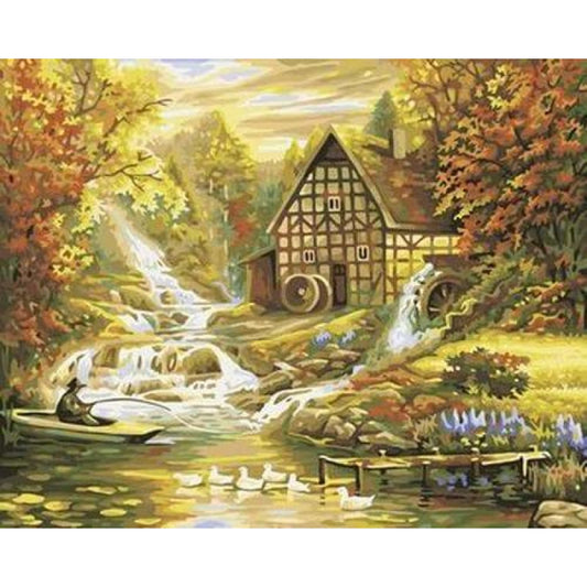 Landscape Village Paint By Numbers Kits ZXB259 - NEEDLEWORK KITS