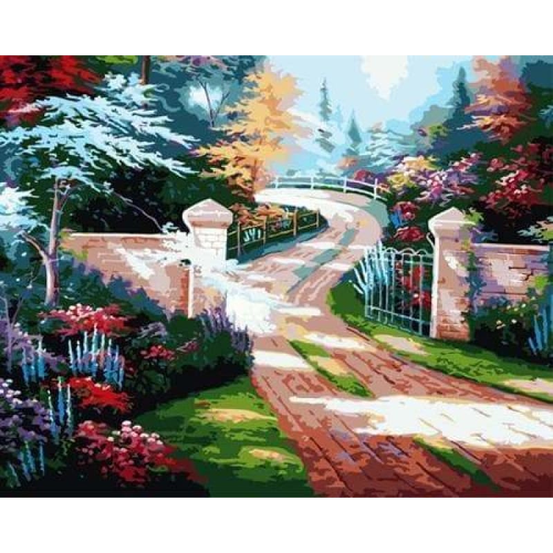 Landscape Village Paint By Numbers Kits ZXB517 - NEEDLEWORK KITS