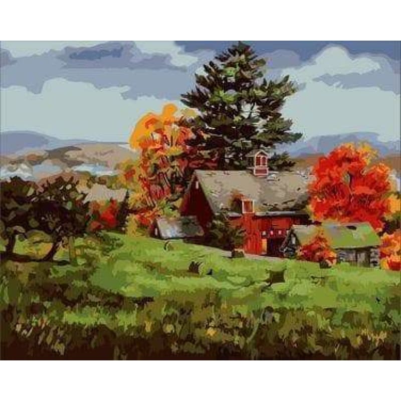 Landscape Village Paint By Numbers Kits ZXE336 - NEEDLEWORK KITS