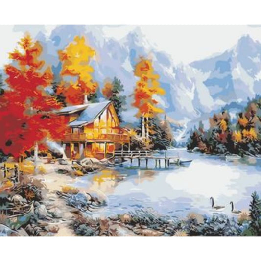 Landscape Village Paint By Numbers Kits ZXQ2724 - NEEDLEWORK KITS