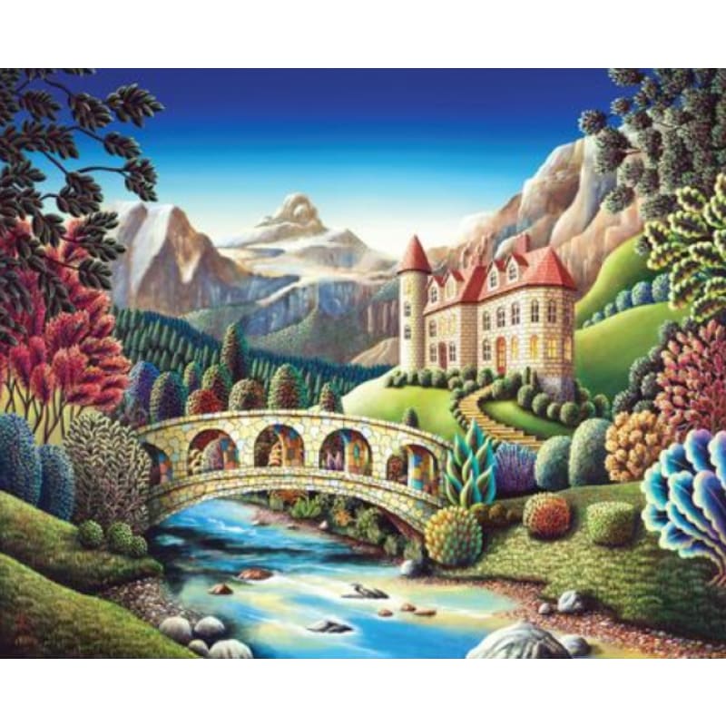 Landscape Village Paint By Numbers Kits ZXQ2870 VM80060 - NEEDLEWORK KITS