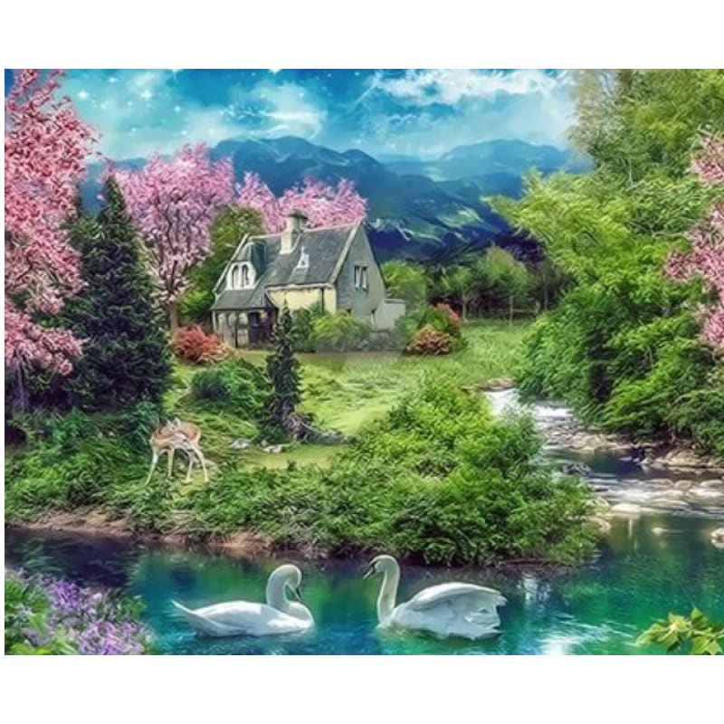 Landscape Village Paint By Numbers Kits ZXQ3369 - NEEDLEWORK KITS