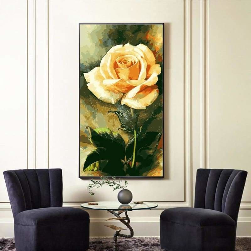 Large Size Rose Diy Paint By Numbers Kits UK95692 - NEEDLEWORK KITS