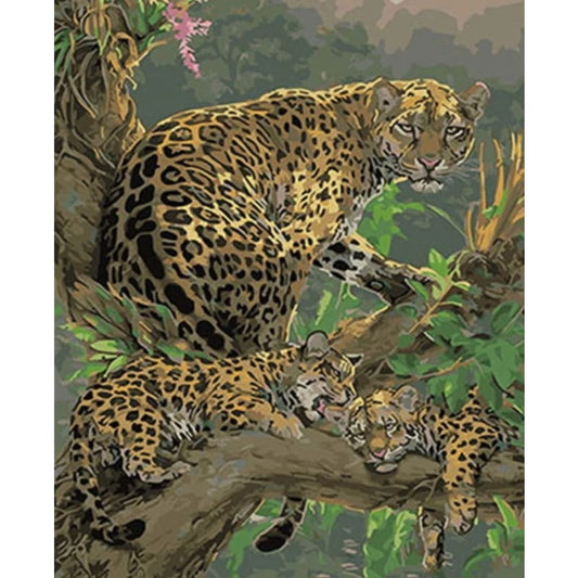 Leopard Diy Paint By Numbers Kits PBN97287 - NEEDLEWORK KITS