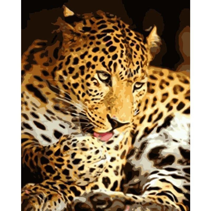 Leopard Diy Paint By Numbers Kits WM-1314 - NEEDLEWORK KITS