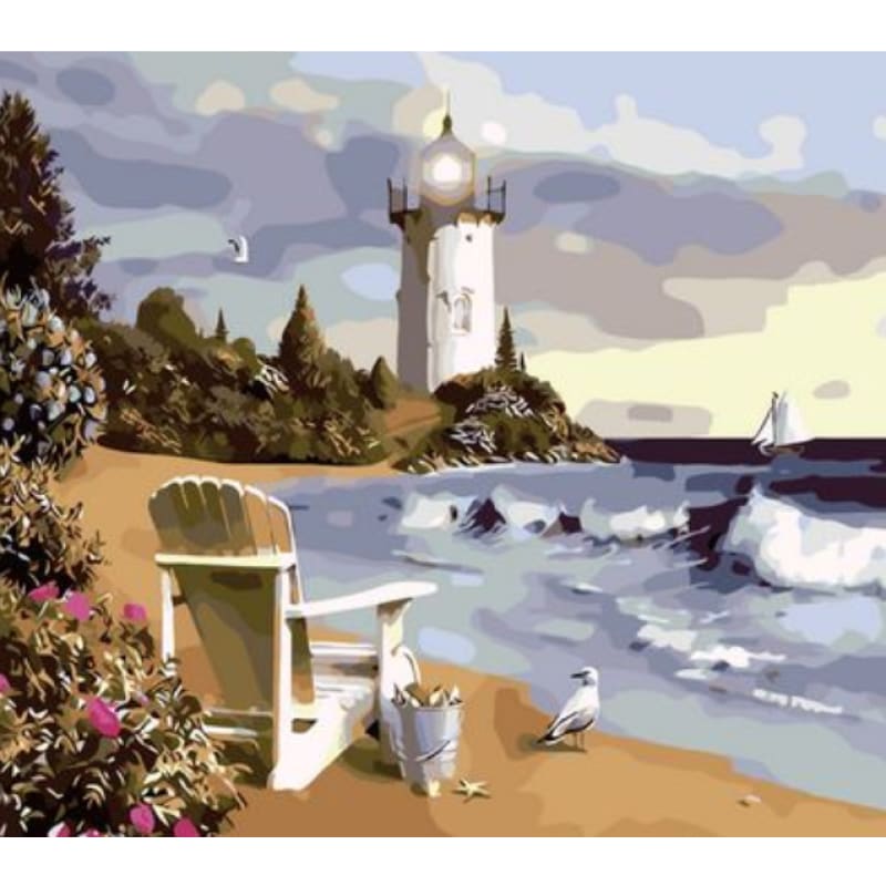 Lighthouse Diy Paint By Numbers Kits ZXQ118 - NEEDLEWORK KITS