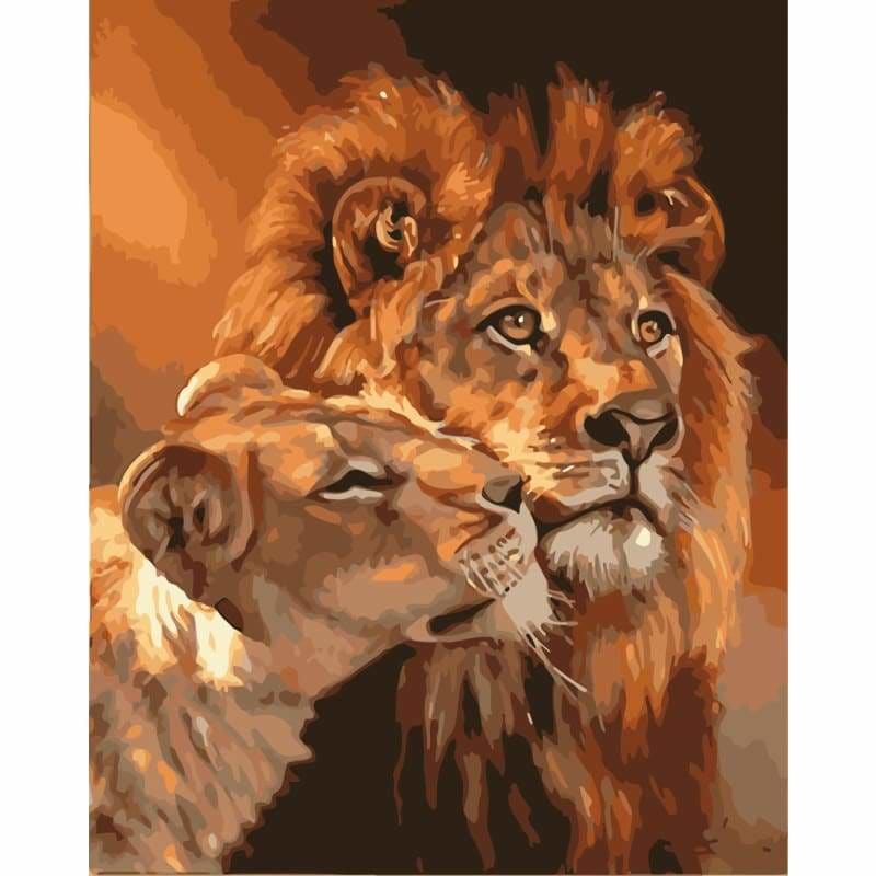 Lion Diy Paint By Numbers Kits WM-394 - NEEDLEWORK KITS