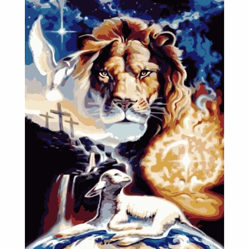 Lion Diy Paint By Numbers Kits WM-946 - NEEDLEWORK KITS