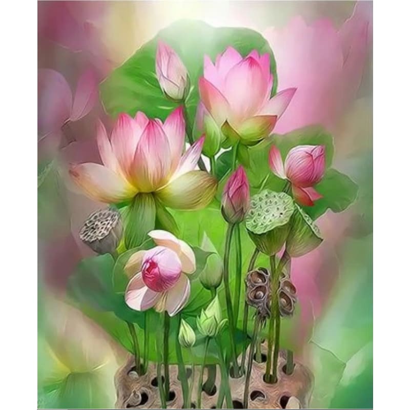 Lotus Diy Paint By Numbers Kits ZXQ3419 - NEEDLEWORK KITS