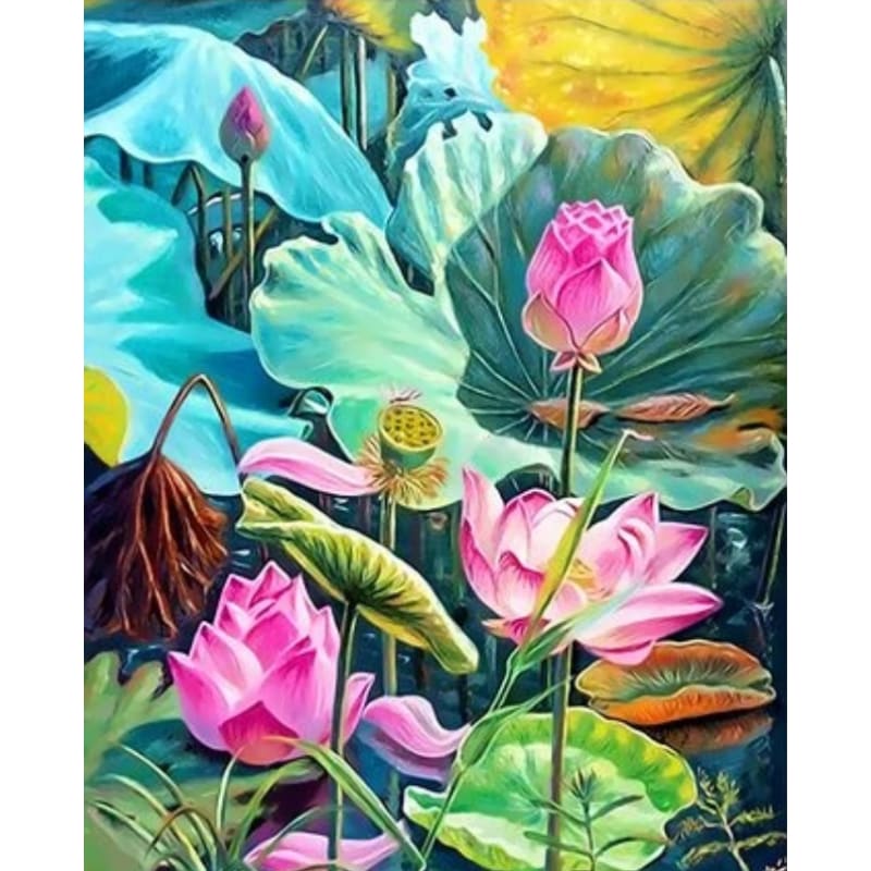 Lotus Diy Paint By Numbers Kits ZXQ3841 - NEEDLEWORK KITS