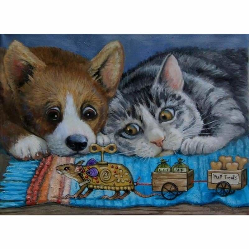 Lovely Cat Diy Paint By Numbers Kits PBN91161 - NEEDLEWORK KITS